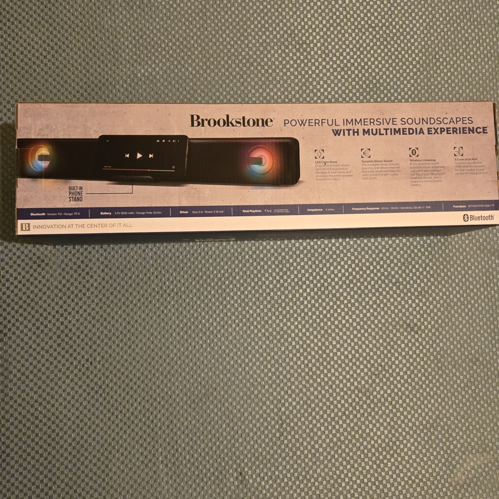 Brookstone Multimedia Sound Bar with LED Display - Picture 2 of 2